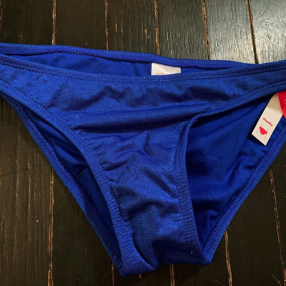 Blue bikini bottoms
